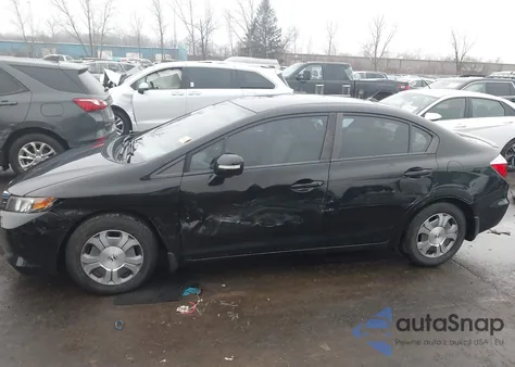 2012 Honda Civic Hybrid from USA, damaged, VIN JHMFB4F22CS001565